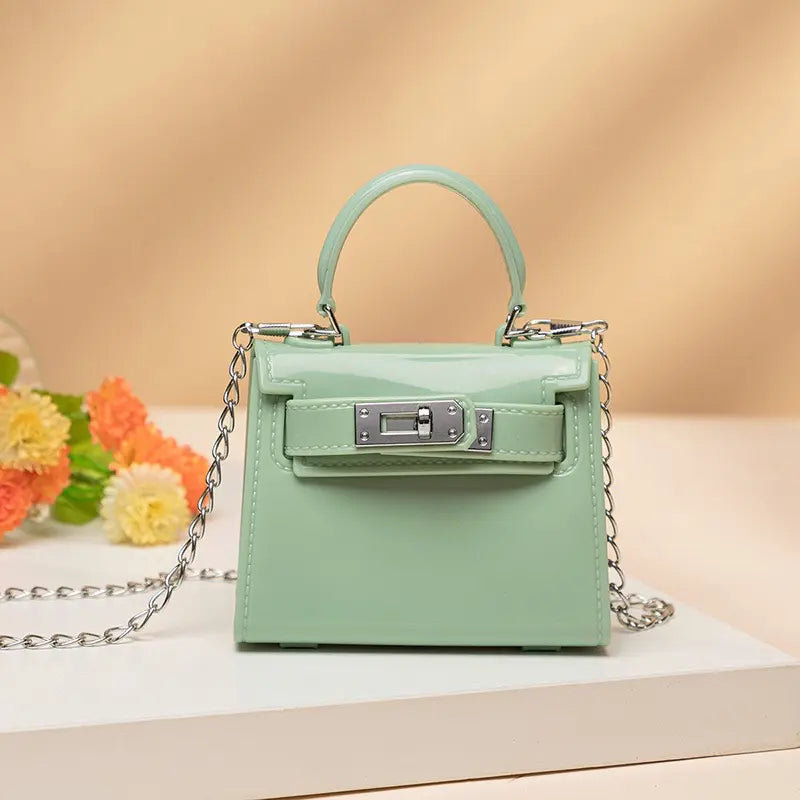 Compact Coin Purse with Detachable Chain Strap