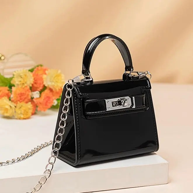 Compact Coin Purse with Detachable Chain Strap